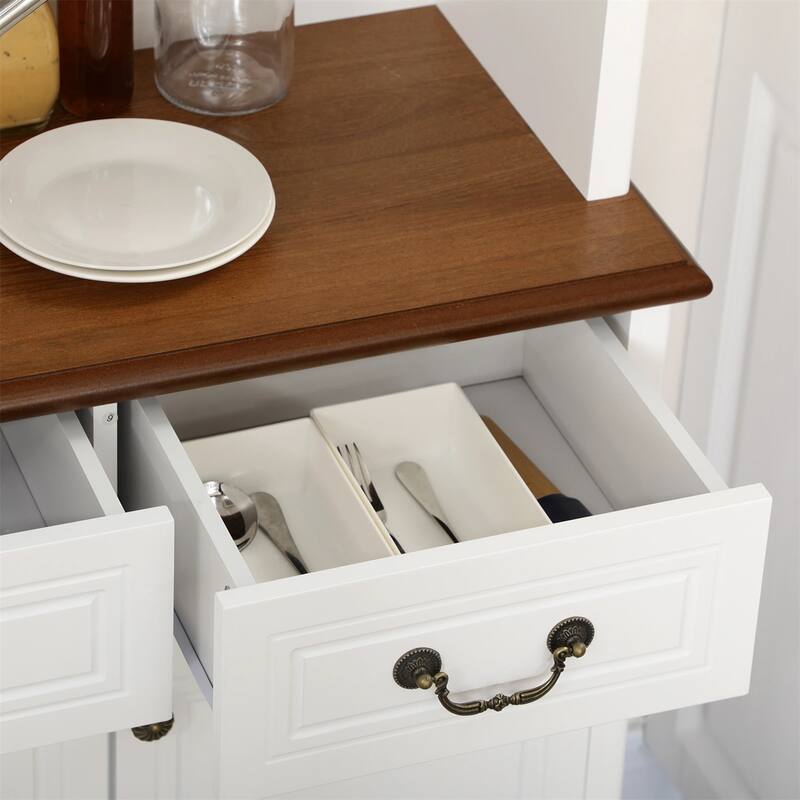 Kitchen Storage with 6 Doors, 2 Drawers and 3-Level Adjustable Shelves