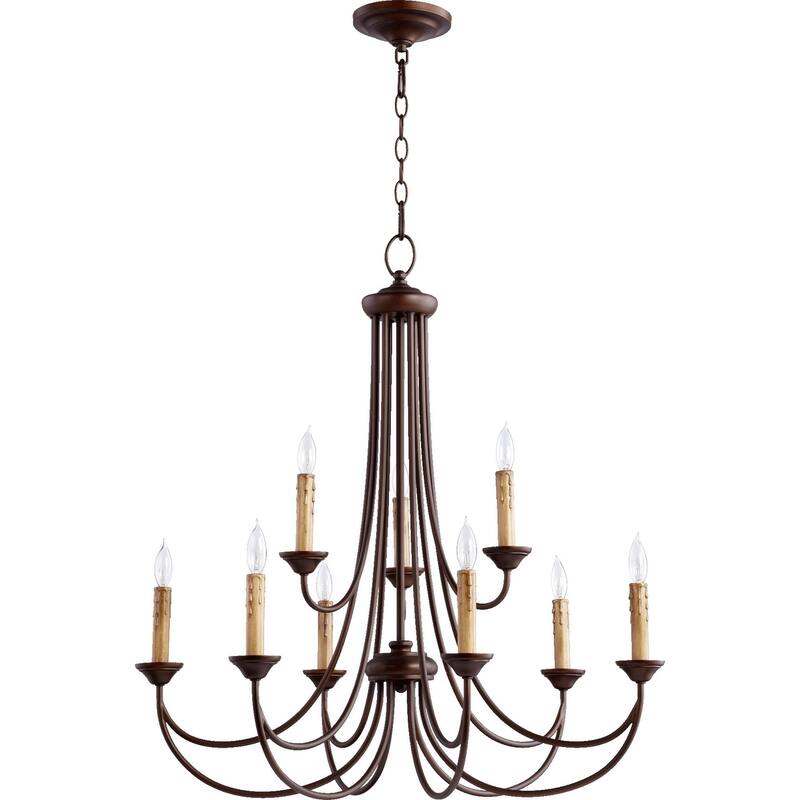 Quorum International Brooks 9 Light 29" Wide Taper Candle Chandelier