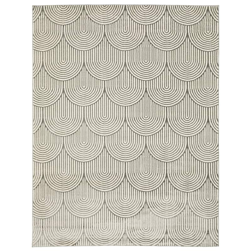 Colin Art Deco Arches Grey/ Ivory Area Rug