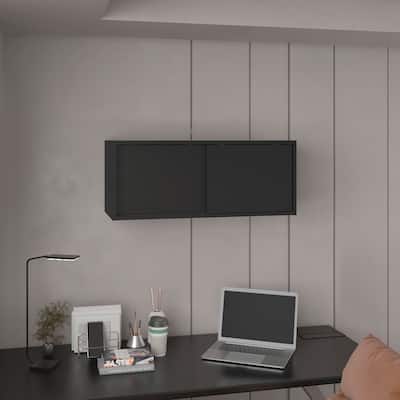 Wall Cabinet with Sliding Doors , Wall Shelf, Storage Cabinet, Bedroom, Office, Living Room, Garage