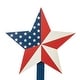 preview thumbnail 5 of 6, Glitzhome Set of 3 Wooden Patriotic Star Yard Stakes