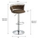preview thumbnail 83 of 155, Velvet Upholstered Adjustable Bar Stool Swivel Counter Chair Set of 2