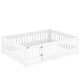 preview thumbnail 8 of 10, Full Montessori Floor Bed with Guardrails & Door