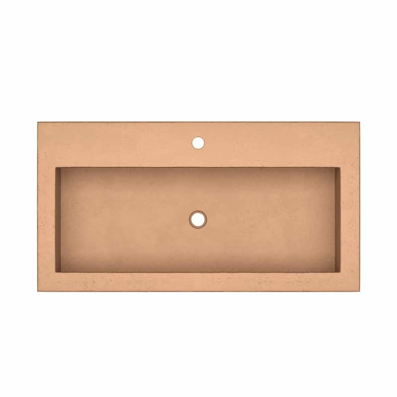 Native Trails Trough 36" NativeStone Drop In Bathroom Sink with 1 Hole