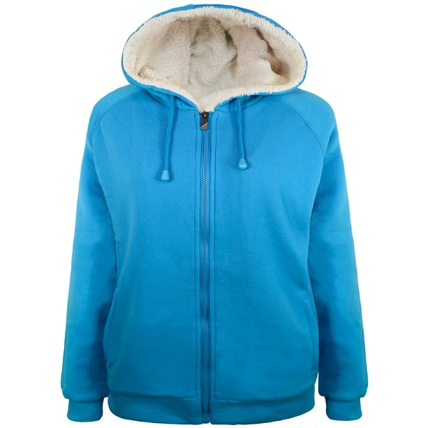 ladies blue zip up hoodie