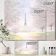preview thumbnail 5 of 4, Designart "Pretty Paris" Landscape Canvas Art - Pink