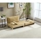 preview thumbnail 30 of 33, Chenille Upholstered 3-in-1 Convertible Sleeper Foldable Sofa Bed Recliner Chair with 3 Pillows