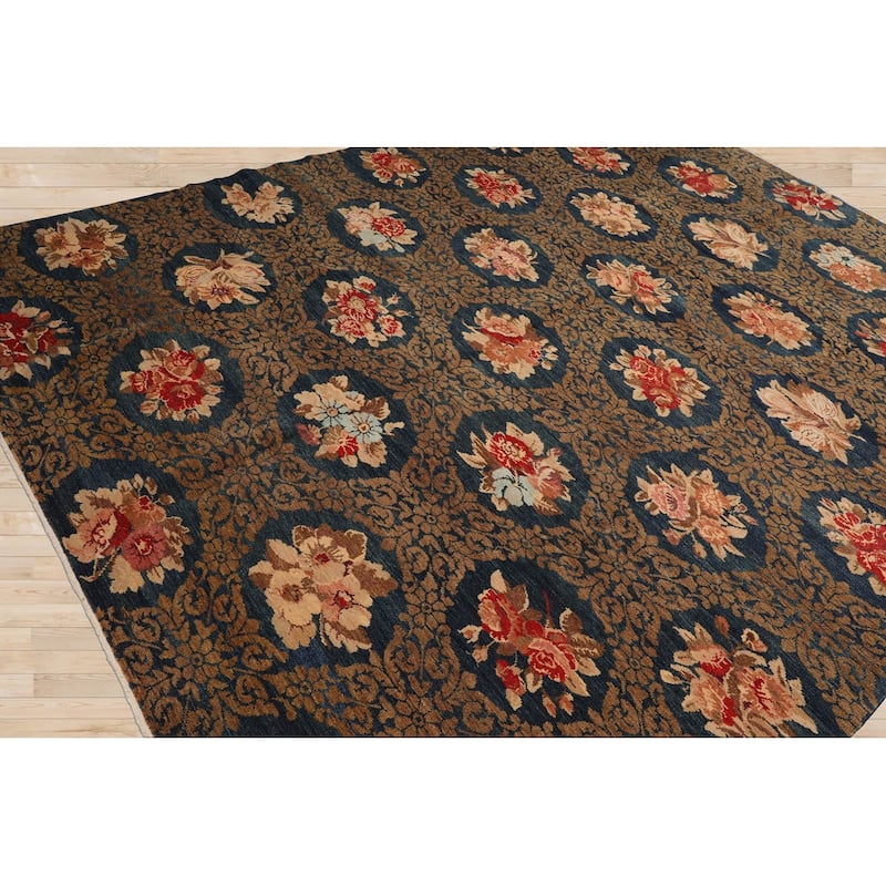 Hand Knotted Michaelian & Kohlberg Blue Tibetan 100% Wool Area Rug - 8' 2'' x 10' 5''