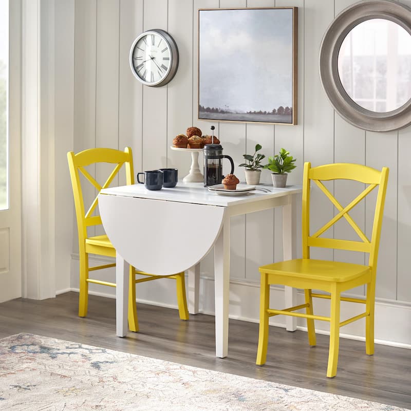 Simple Living Country Cottage Drop Leaf 3-piece Dining Set
