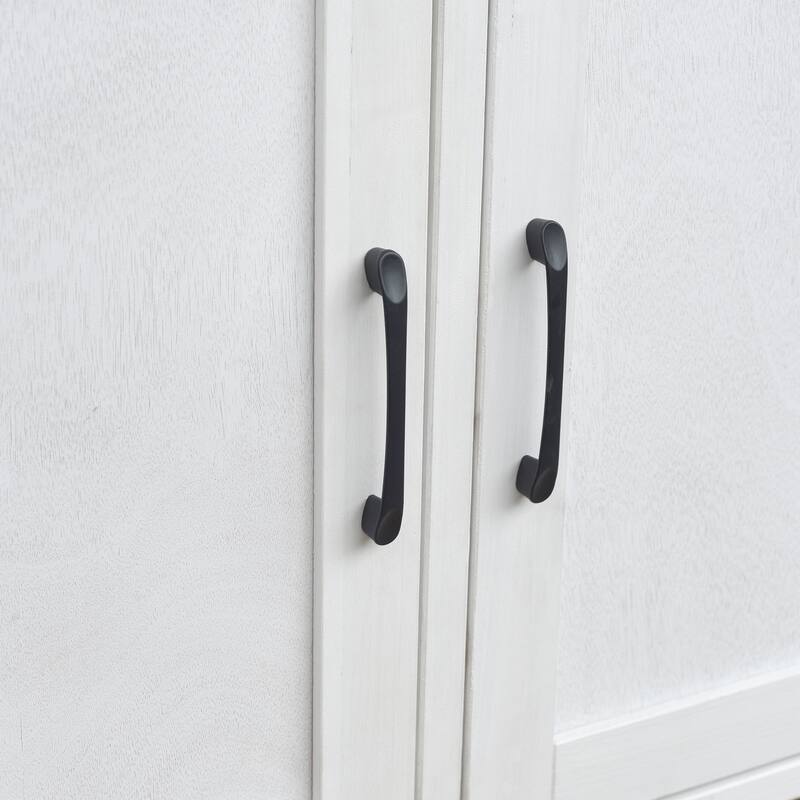 Portable Foldable Outdoor Kitchen Cart with Storage Cabinet and Lockable Wheels