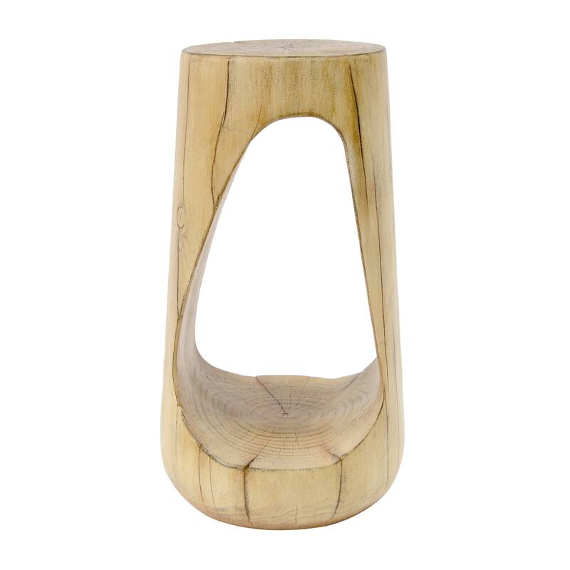 Christopher Knight Home - Emery Hollow Round Wood Grain Side Table - Natural_26.57" H - 26.57" H
