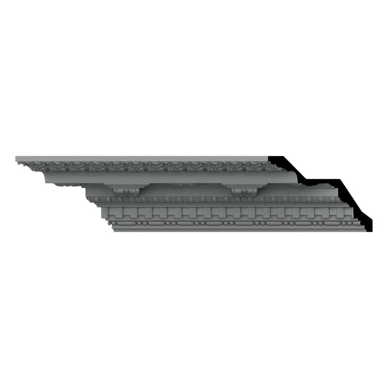 5"H x 6 3/4"P x 8 3/8"F x 96"L Leighton Crown Moulding - 1-Pack