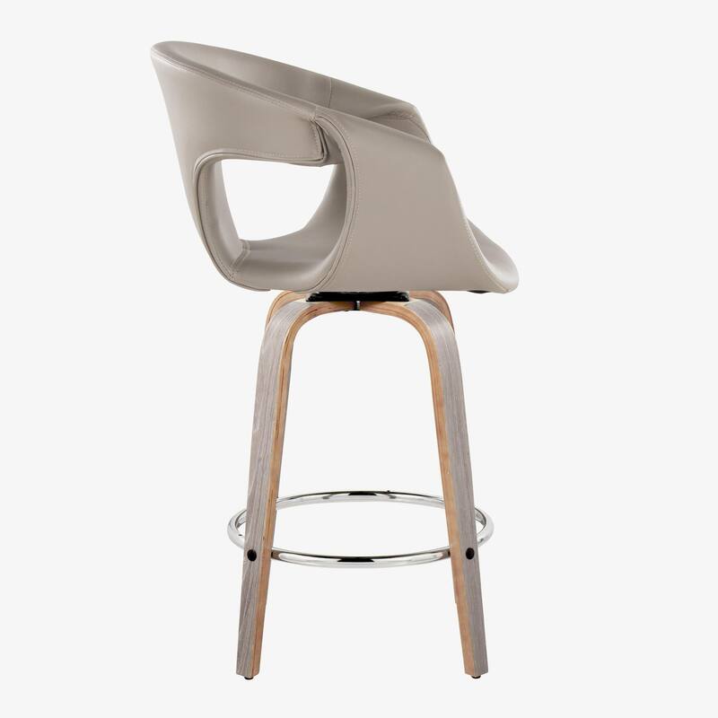 Carson Carrington Saurya 26" Fixed-Height Counter Stool with Bent Wood Legs & Round Footrest (Set of 2)