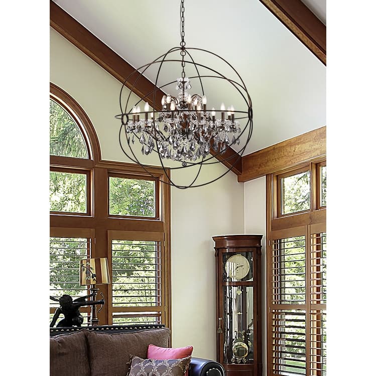 Royce Edge 18 light Dark Bronze Chandelier