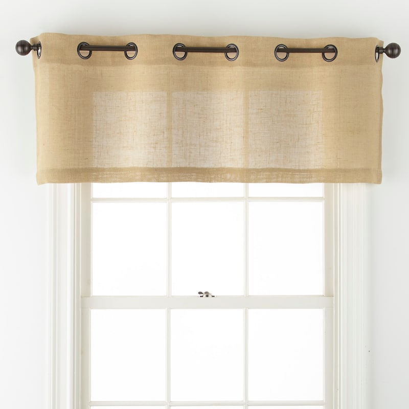 Embry Grommet Top Burlap Curtain Valance - 54" x 18"