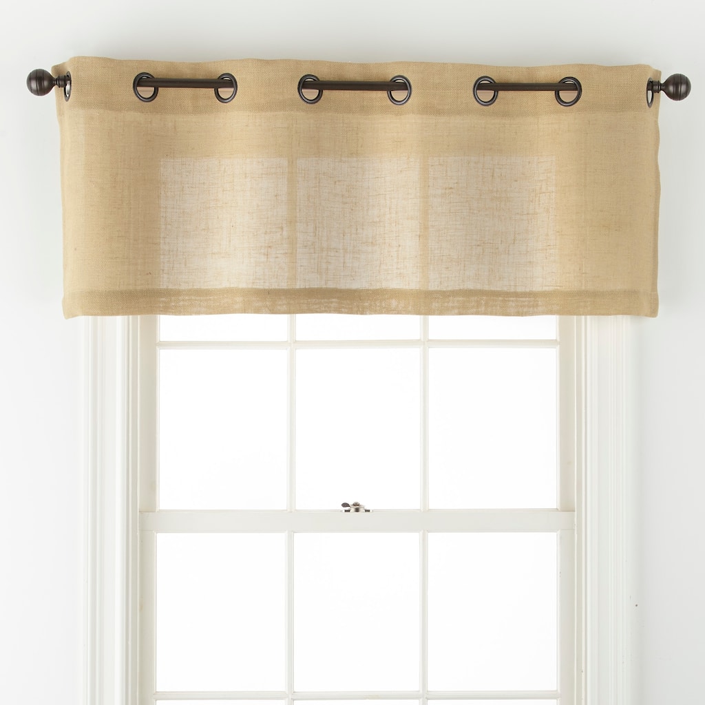 Embry Grommet Top Burlap Curtain Valance - 54" x 18"