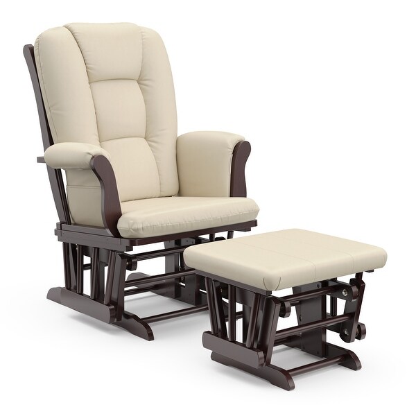 Storkcraft Tuscany Glider Ottoman Spot Cleanable Generous