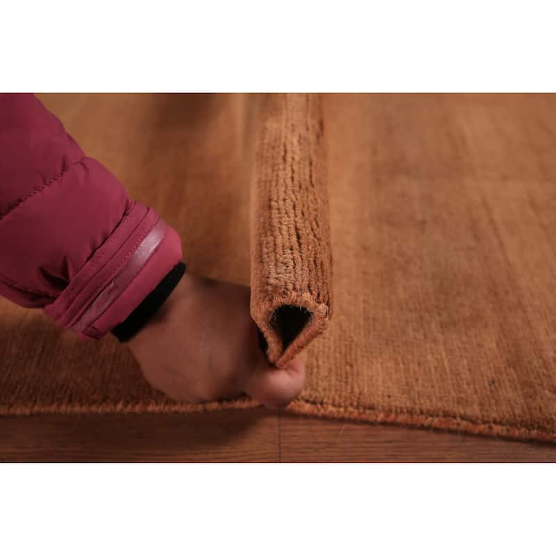 Modern Gabbeh Area Rug Hand-Knotted Contemporary Wool Carpet - 6'6" x 9'7"