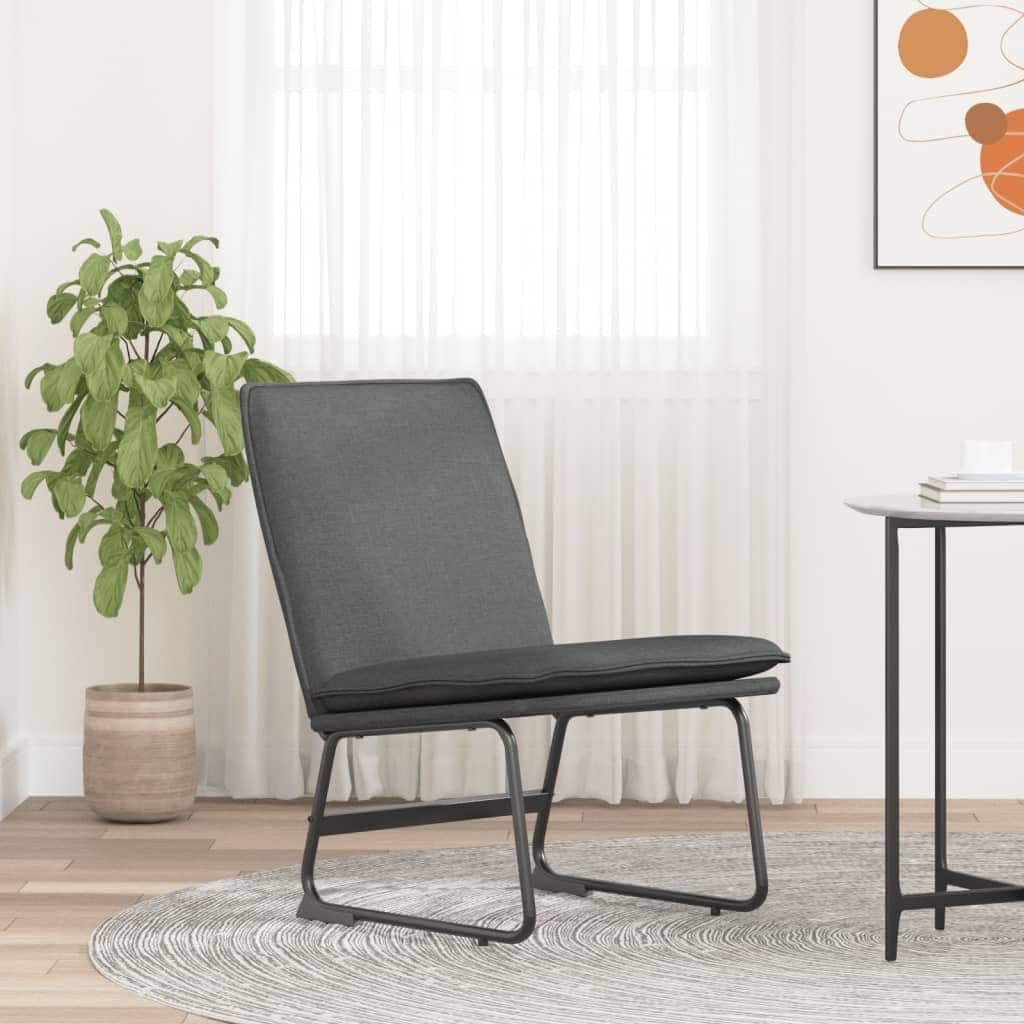 vidaXL Lounge Chair Dark Gray 20.5"x29.5"x29.9" Fabric - 20.5" x 29.5" x 29.9"