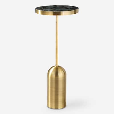 Uttermost Pascal Brass Drink Table - 24.25'' H X 10.25'' W X 10.25'' D