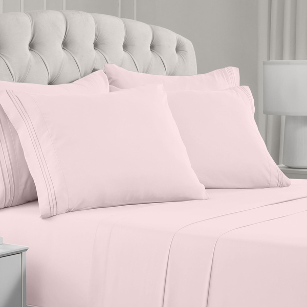 Queen Sheets 6 Piece Iconic Collection Bedding Sheets Pillowcases Ultra Soft Cooling Bed Sheets Deep Pocket up to 16 Bed Bath Beyond 40489701