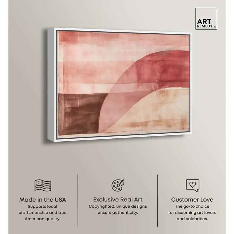 Faded Crimson Canvas by Art Remedy