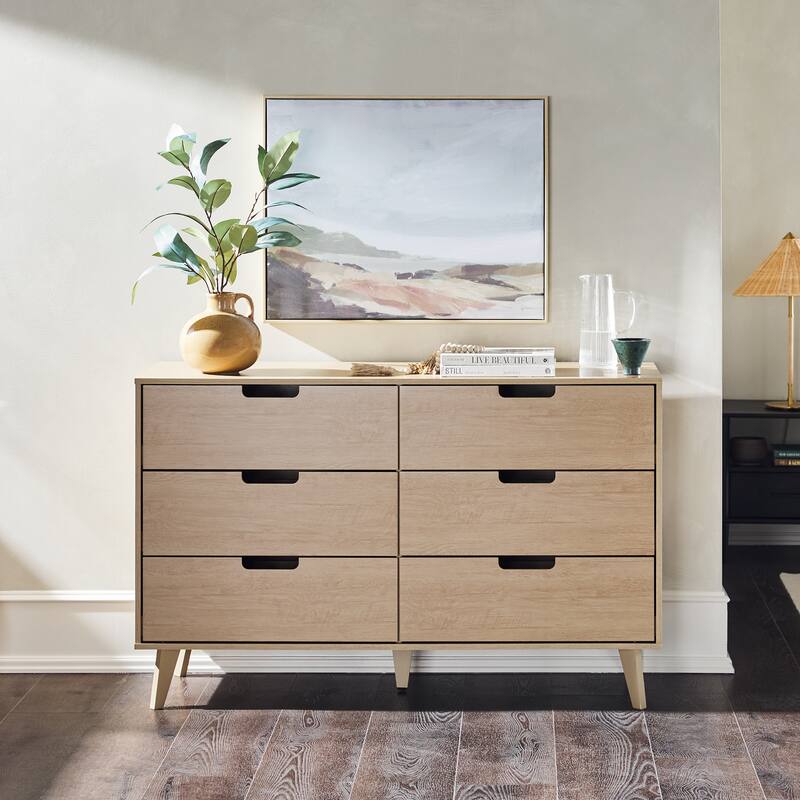 Middlebrook Designs Hans 6 Drawer Dresser with Cut Out Handles - Riviera