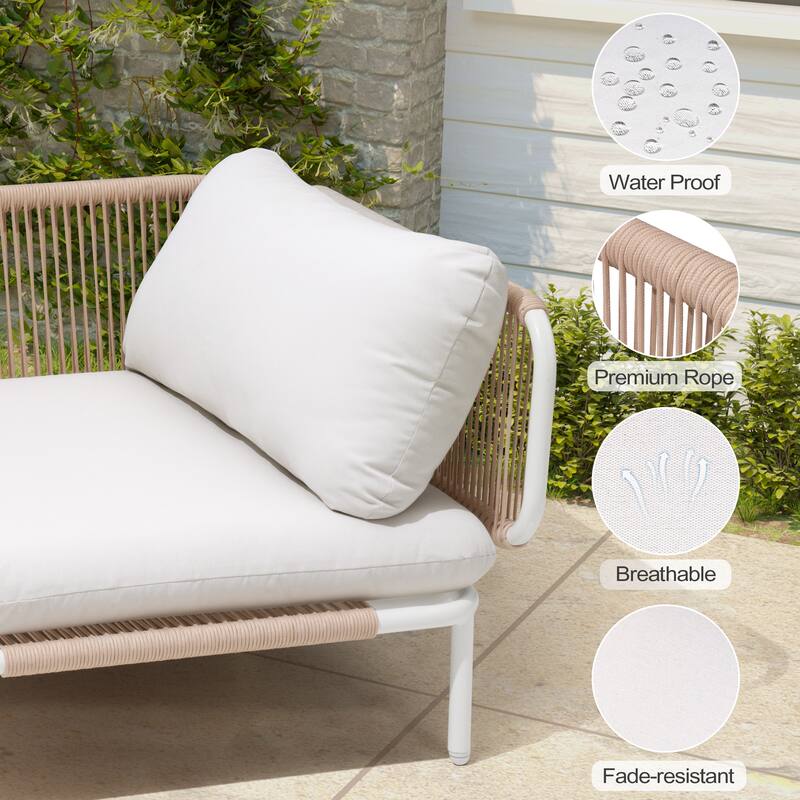 Pellebant Outdoor Sectional Sofa Patio Conversation Seating Set