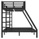preview thumbnail 10 of 9, Black Twin XL over Queen Size Metal Bunk Bed with Noise Reduction & Ladder