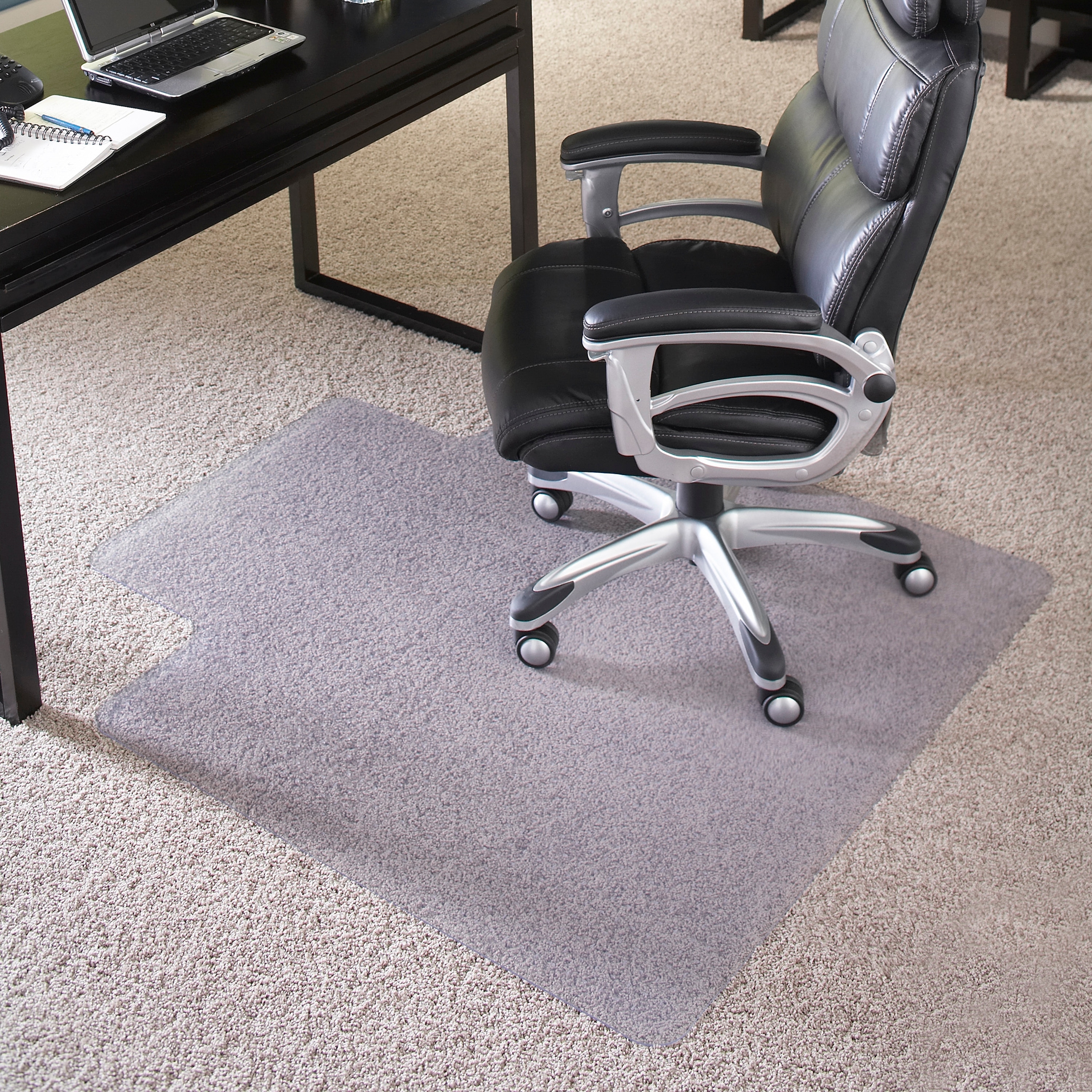 PVC Chair Mat For Standard Pile Carpet Chair Office Mat Rectangle with Lip Good 