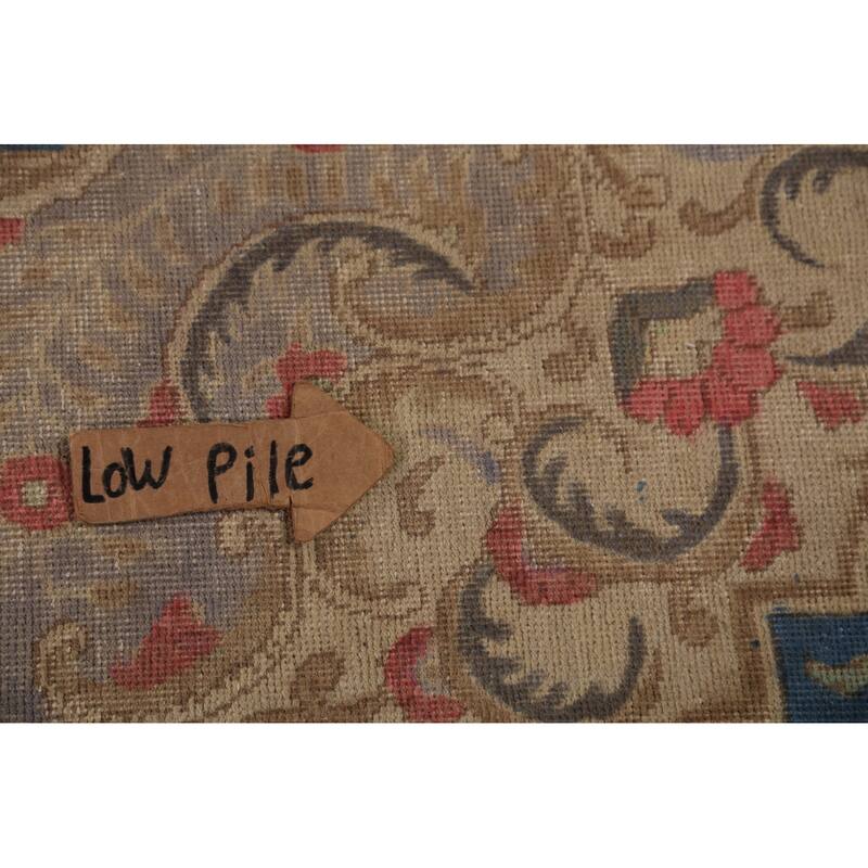 Blue Traditional Tabriz Persian Rug Hand-Knotted Wool Carpet - 9'4"x 12'7"