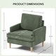 preview thumbnail 14 of 50, Accent Chair/Armchair for Bedroom Living Room with Wood Legs