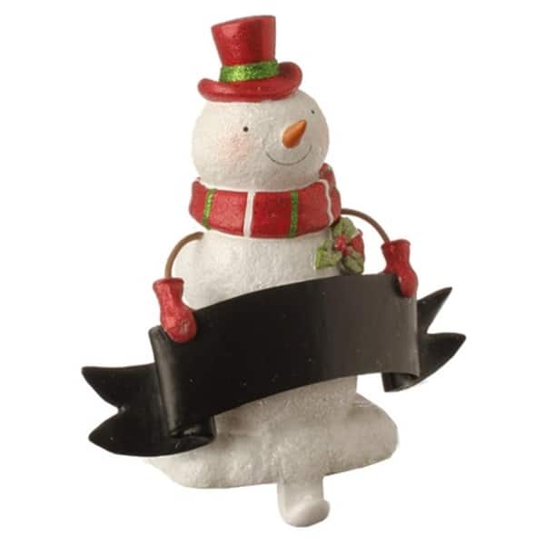 Shop 8 5 Red And White Glitter Snowman Stocking Holder With