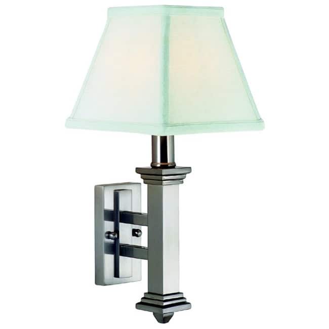 House of Troy Up Lighting Wall Sconce - Satin Nickel / White