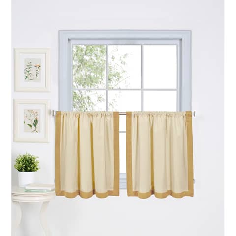 Elrene Wilton Rod Pocket Kitchen Tier Set of Two