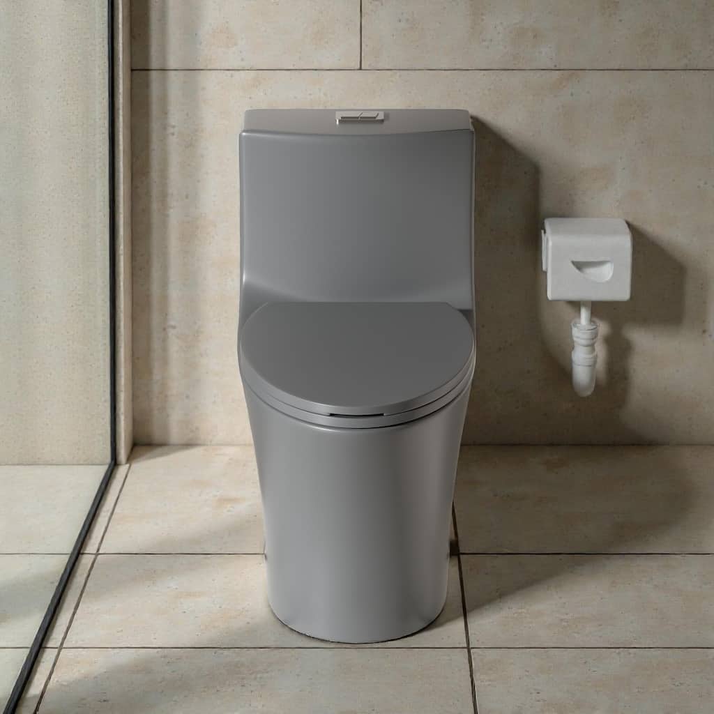 One Piece Elongated Toilet Tornado Flush. ADA Height 17 Inch. Dual Flush 1.1 1.6 GPF. MAP 1000g