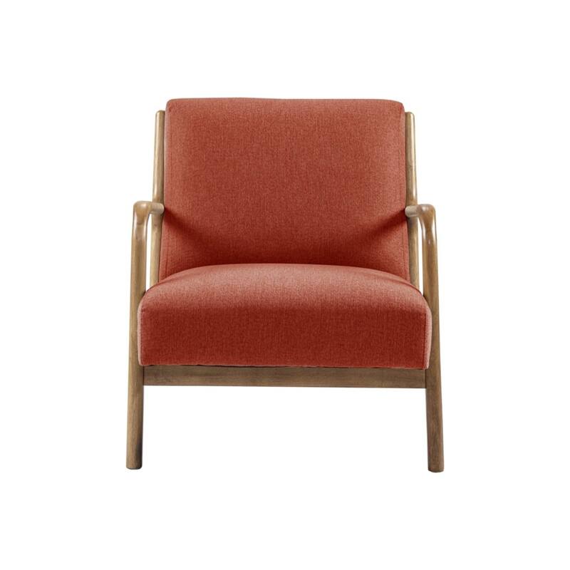 Roomfitters Mid-Century Lounge Chair with Solid Wood Frame, Upholstered Accent Seating, Living Room Chair