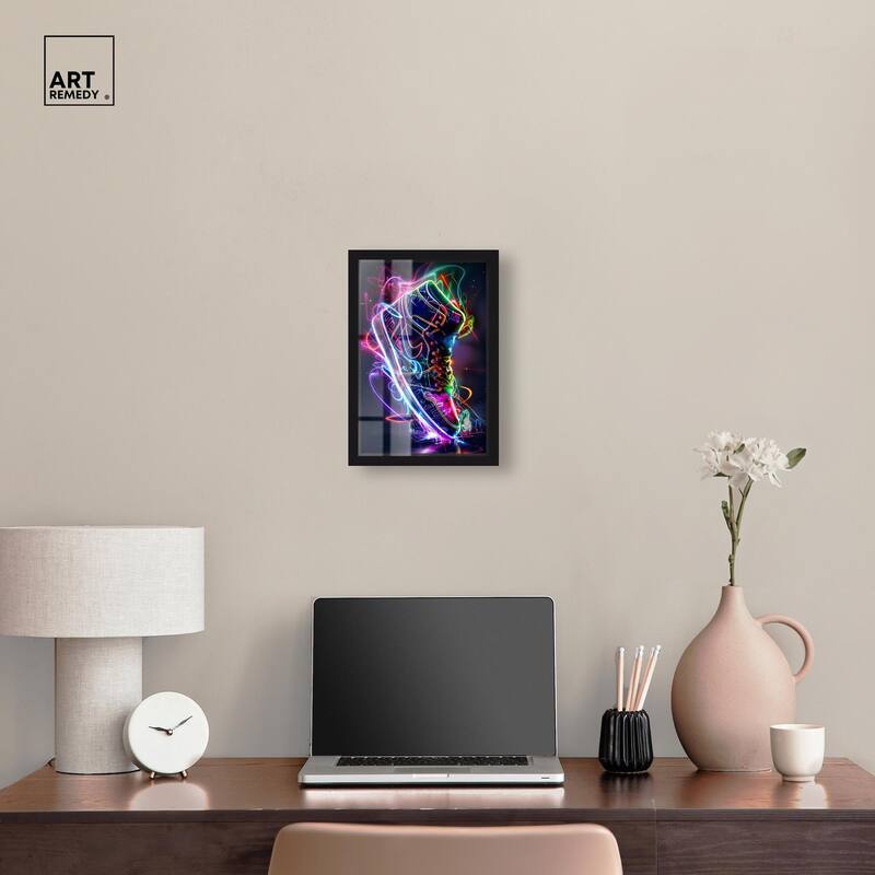Bright Lights Sneaker Shadowbox by Art Remedy