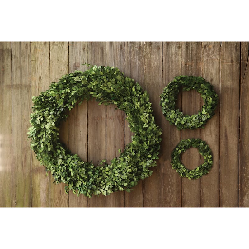 Preserved Genuine Boxwood Wreath