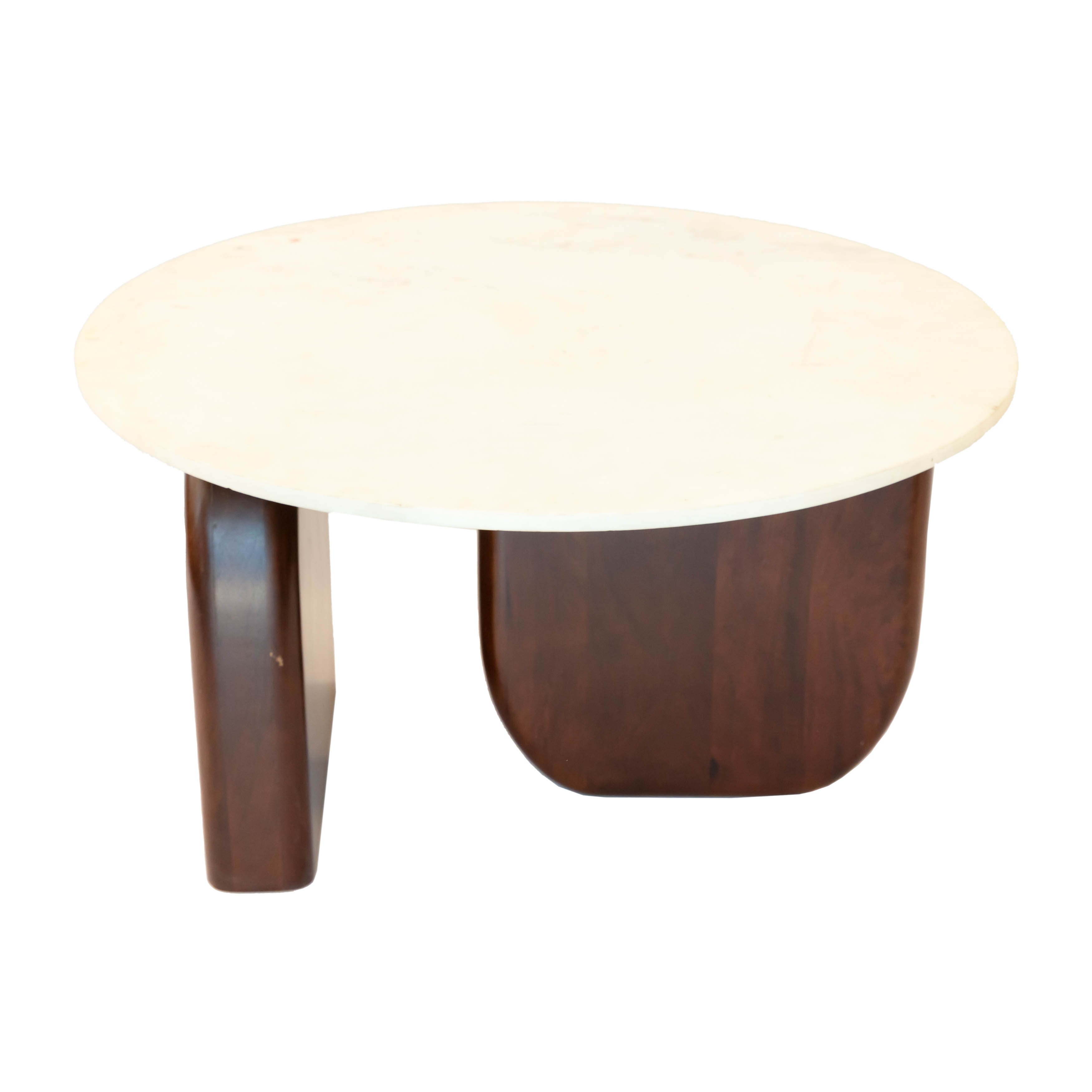 Solid wood shop abstract end table