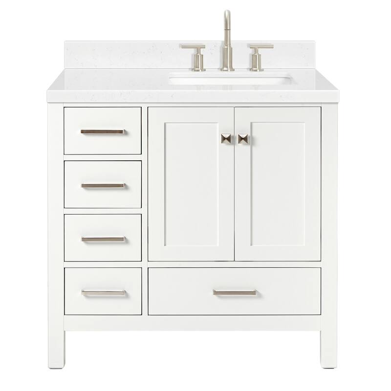 Ariel A036SRCQRVO Cambridge 36" Free Standing Single Basin Vanity Set