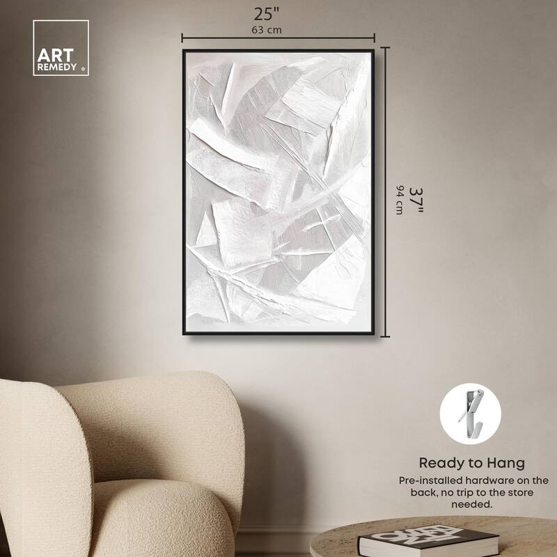 Thick White Texture II Canvas by Art Remedy