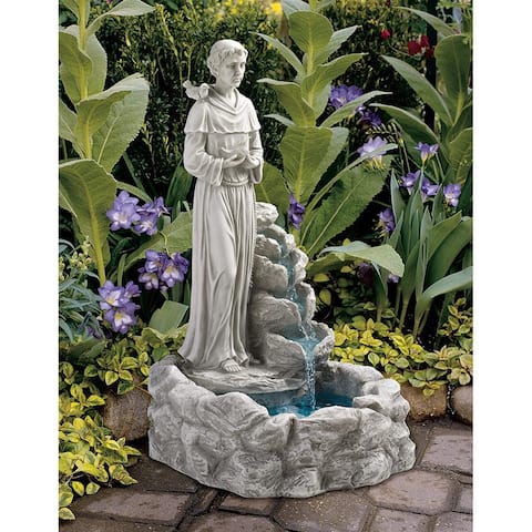 Design Toscano Nature's Blessed Prayer St. Francis Sculptural Fountain