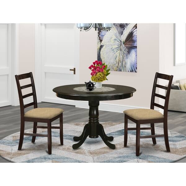 3 Piece Dining Set Includes Small Dining Table And 2 Dinette Chairs Overstock 10296445