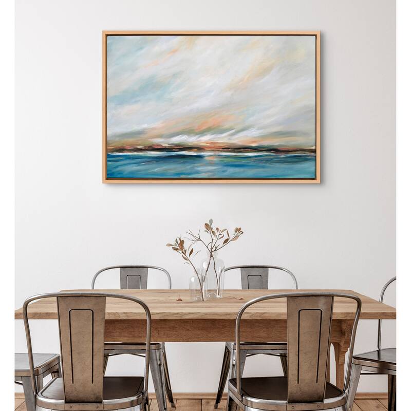 Kate and Laurel Sylvie Sunday Morning Framed Canvas by Mary Sparrow