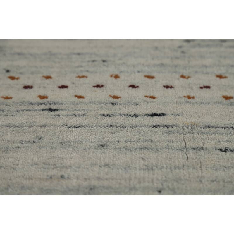 Gabbeh Indian Rug Handmade Wool Tribal Beige Carpet - 4'0" x 5'9"