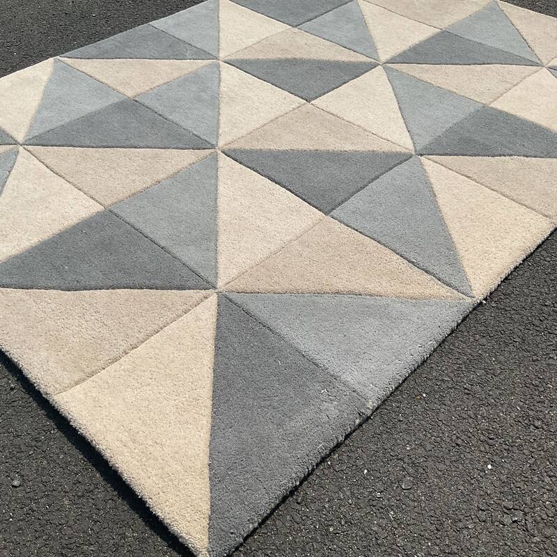 HERAT ORIENTAL Hand-tufted Geometric Panel Design Wool Rug Collection