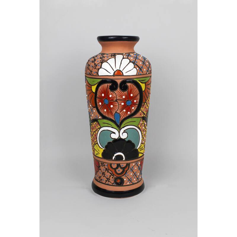 16.5 in. Talavera Needle Flower Vase