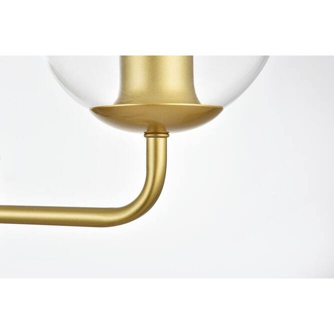 Elegant Lighting LD7321W28 Genesis 3 Light 10" Tall Bathroom Sconce