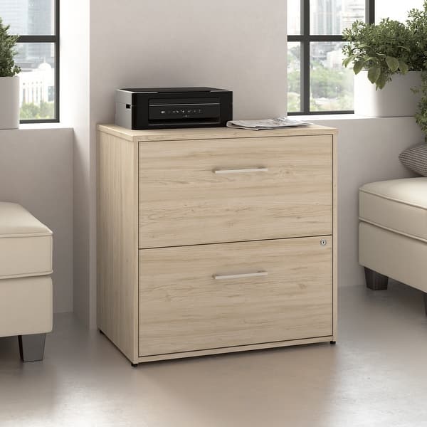 slide 2 of 9, Hustle 2 Drawer Lateral File Cabinet by Bush Business Furniture Natural Elm